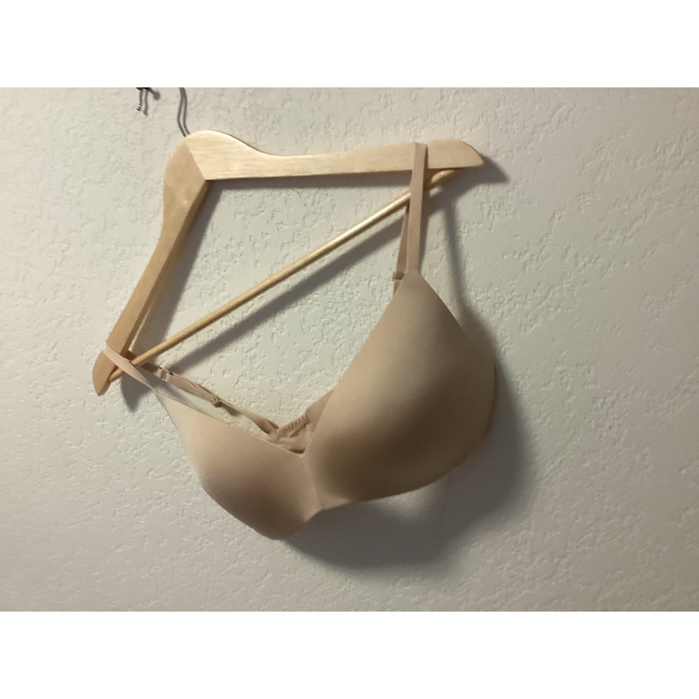 Skims Wireless Padded Bra Womens 34D Beige Seamless Adjustable Straps - Picture 11 of 15